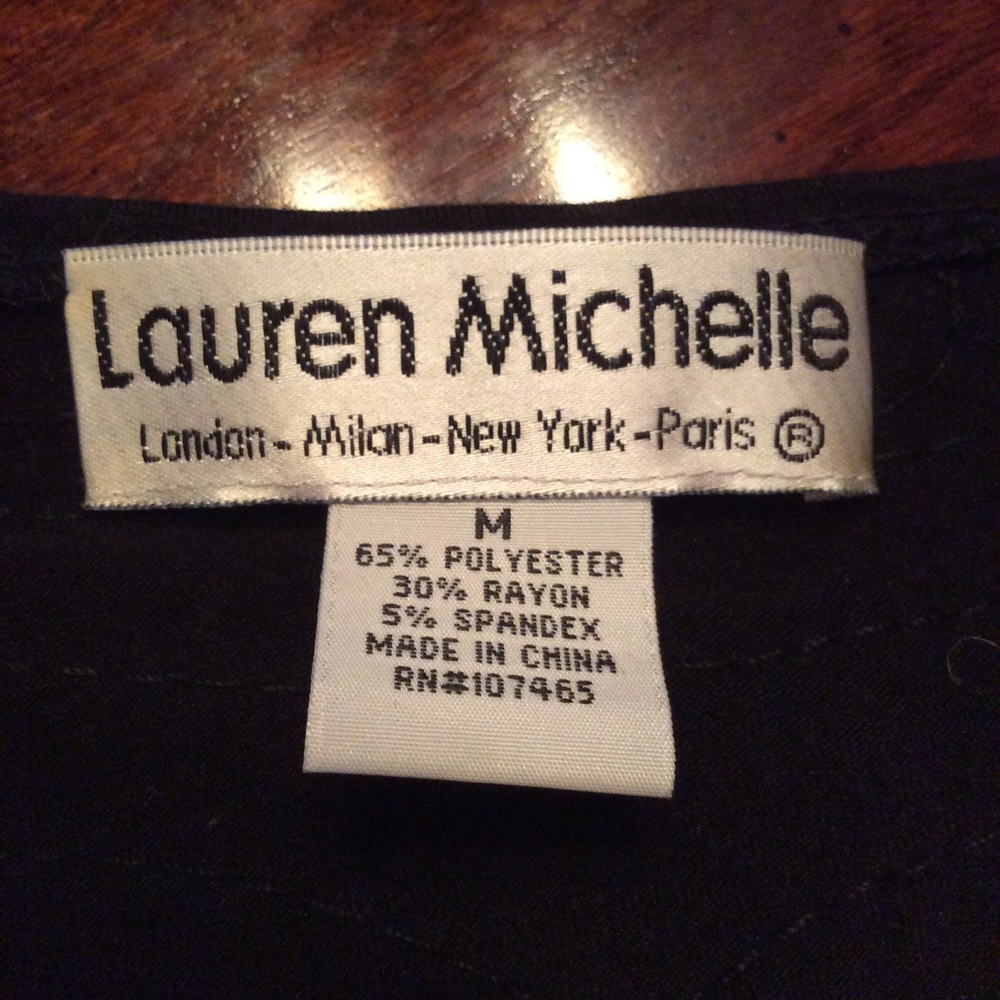 Lauren Michelle black/silver top - Picture 5 of 5